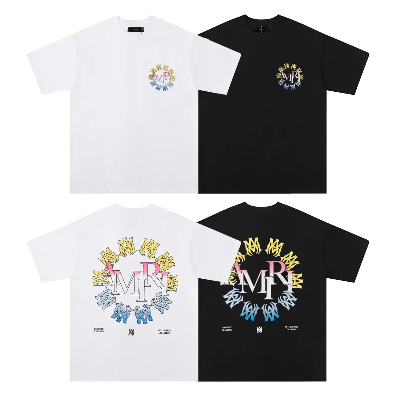 Amiri Circle Logo Multi-Color Graphic T-Shirt 12
