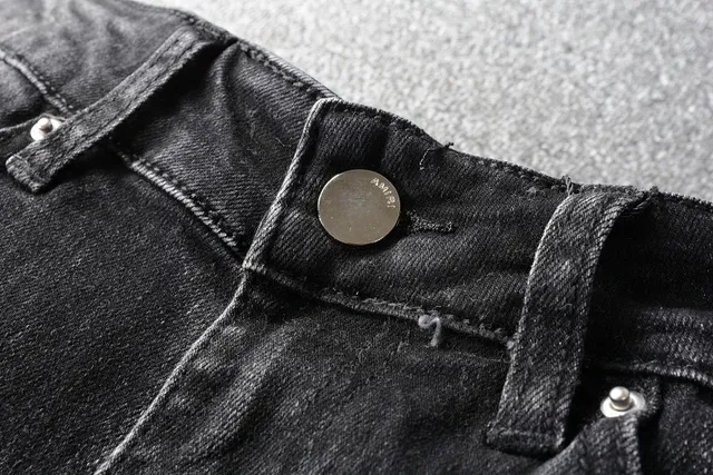 Amiri Jeans Destructurés Slim-Fit Noirs Lavés Distressed 3