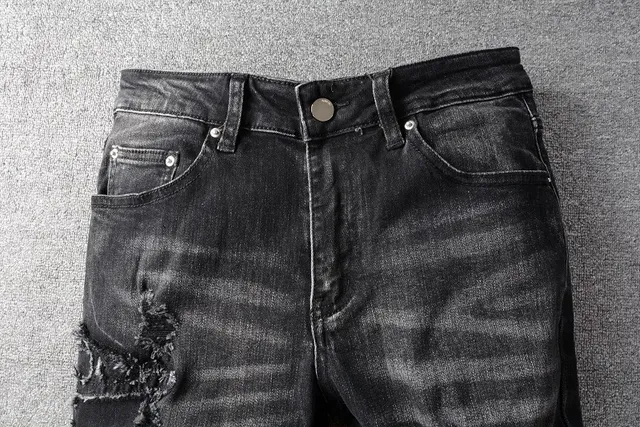 Amiri Jeans Destructurés Slim-Fit Noirs Lavés Distressed 4