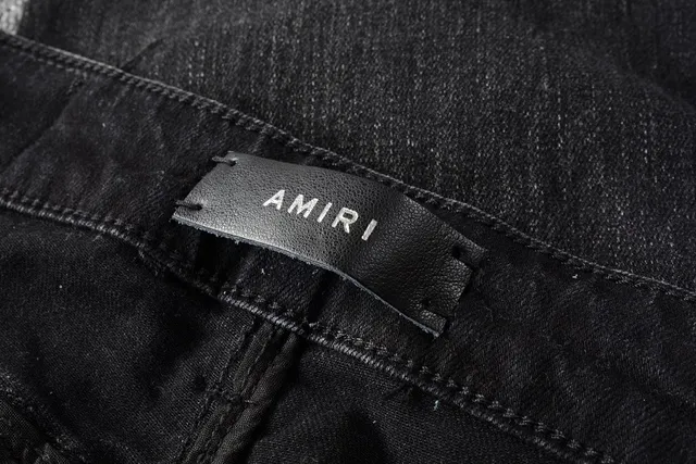 Amiri Jeans Destructurés Slim-Fit Noirs Lavés Distressed 7
