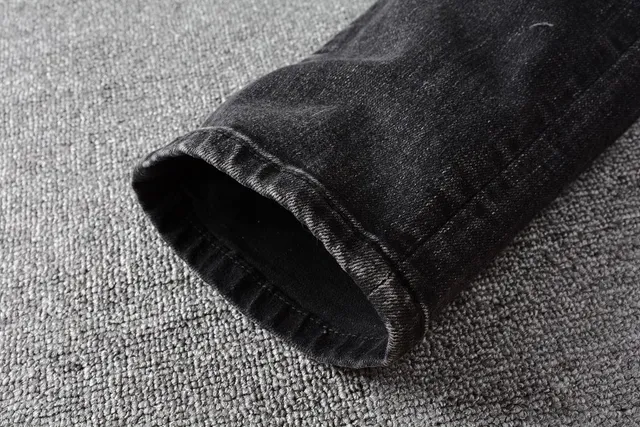 Amiri Jeans Destructurés Slim-Fit Noirs Lavés Distressed 8