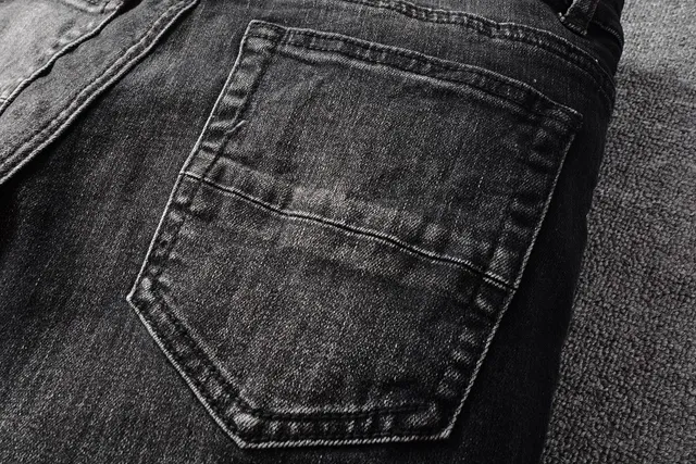 Amiri Jeans Destructurés Slim-Fit Noirs Lavés Distressed 10