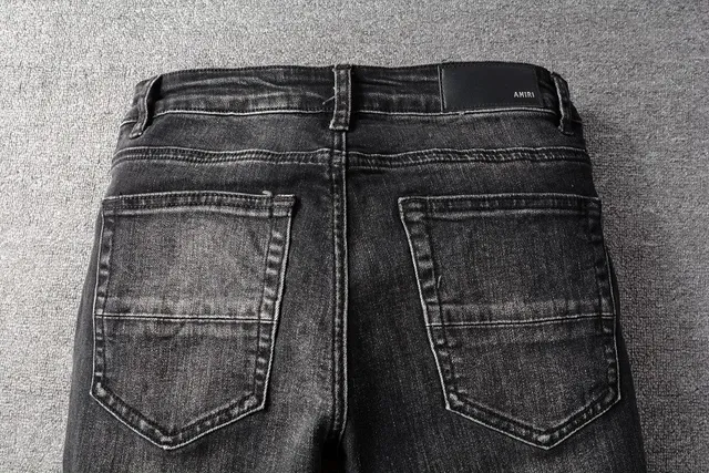 Amiri Jeans Destructurés Slim-Fit Noirs Lavés Distressed 11