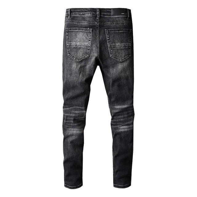 Amiri Jeans Destructurés Slim-Fit Noirs Lavés Distressed 12