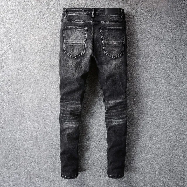 Amiri Jeans Destructurés Slim-Fit Noirs Lavés Distressed 13