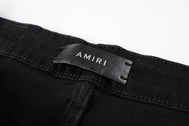 Amiri Distressed Slim-Fit Graphic Black White Jeans 17