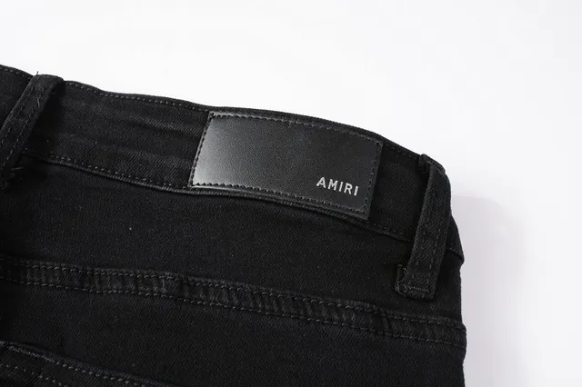 Amiri Distressed Slim-Fit Graphic Black White Jeans 19