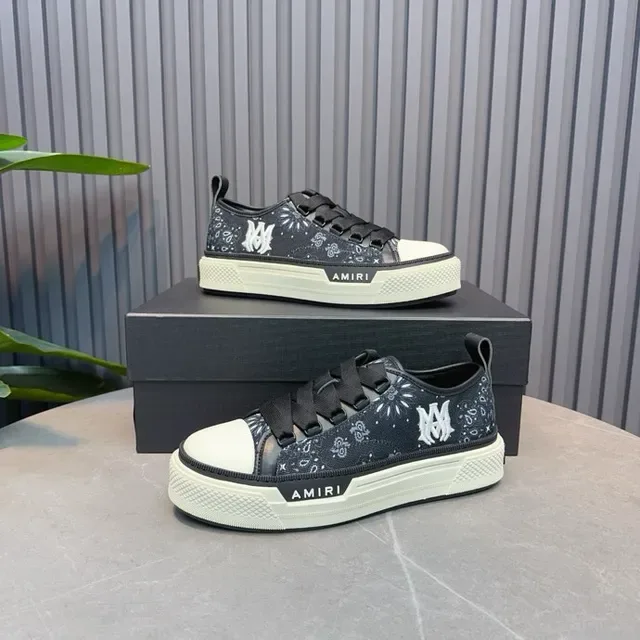 Amiri MA Court Tênis lifestyle de plataforma com estampa de bandana 3
