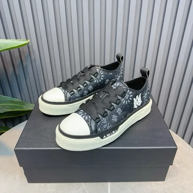 Amiri MA Court Tênis lifestyle de plataforma com estampa de bandana 4