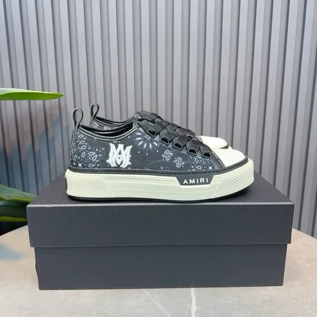 Amiri MA Court Tênis lifestyle de plataforma com estampa de bandana 5