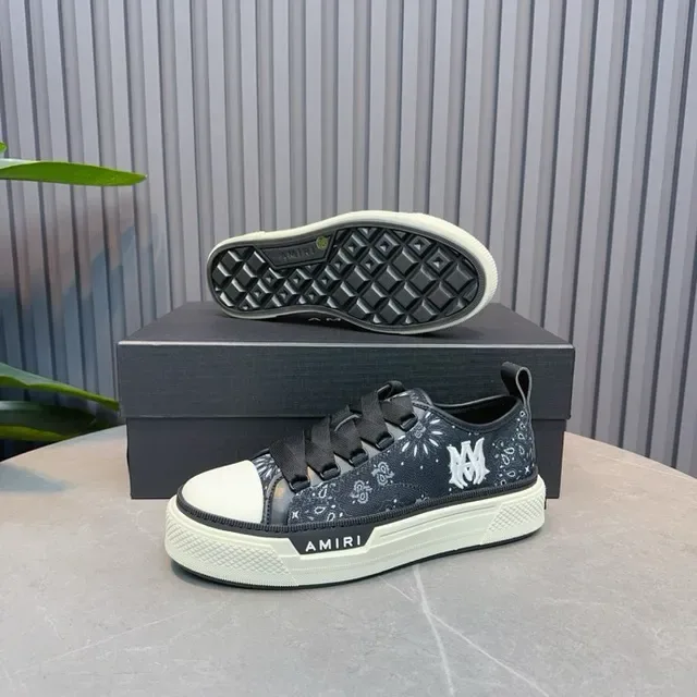 Amiri MA Court Tênis lifestyle de plataforma com estampa de bandana 6