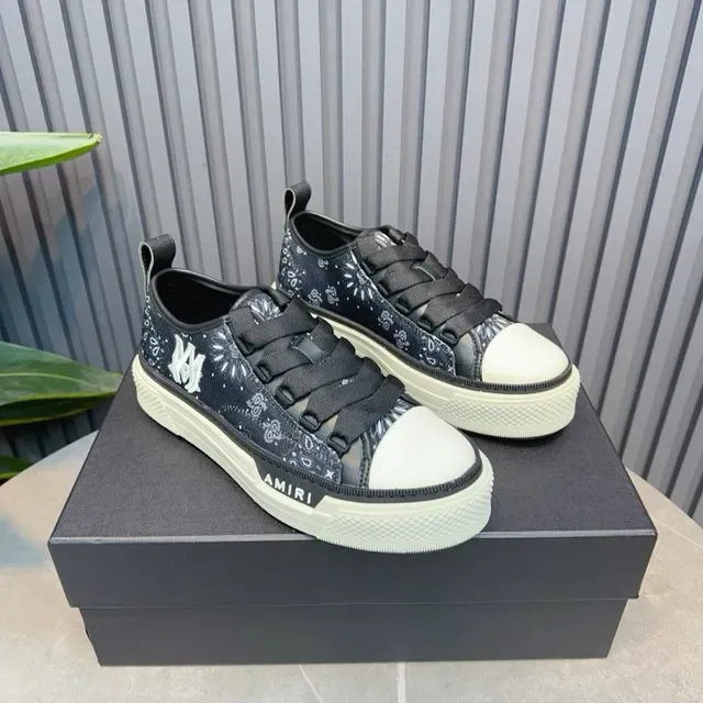 Amiri MA Court Tênis lifestyle de plataforma com estampa de bandana 7