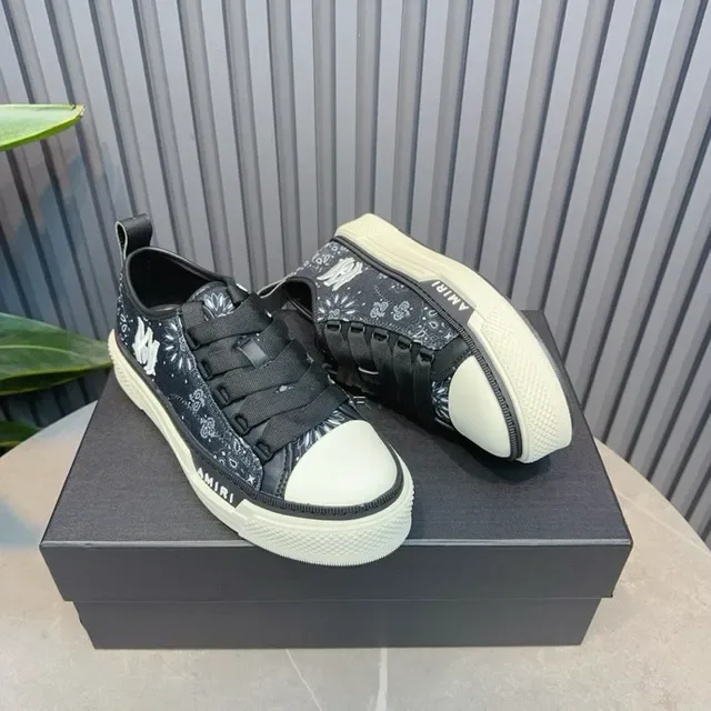 Amiri MA Court Tênis lifestyle de plataforma com estampa de bandana 8