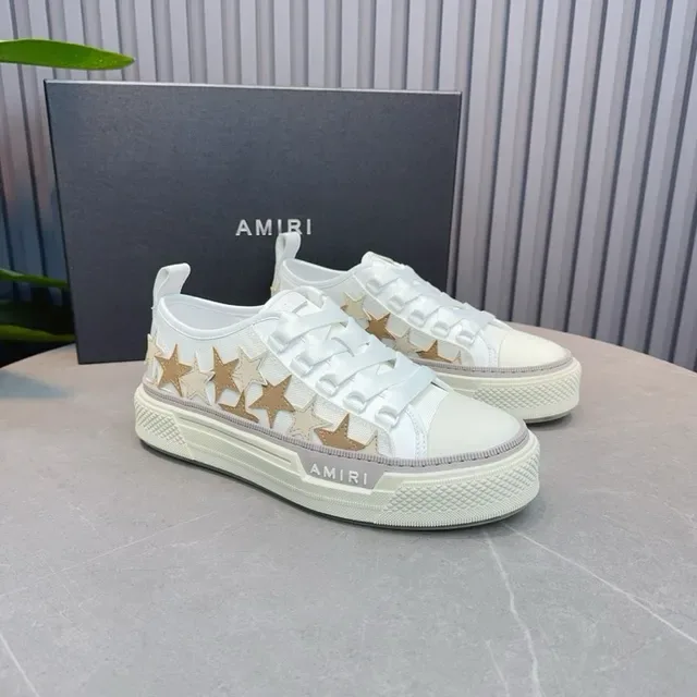 Amiri MA Court Chaussures Lifestyle Blanches étoilées 3