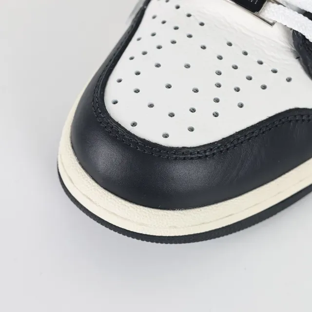 Amiri Skel Top Black and White Leather Lifestyle Sneakers 5