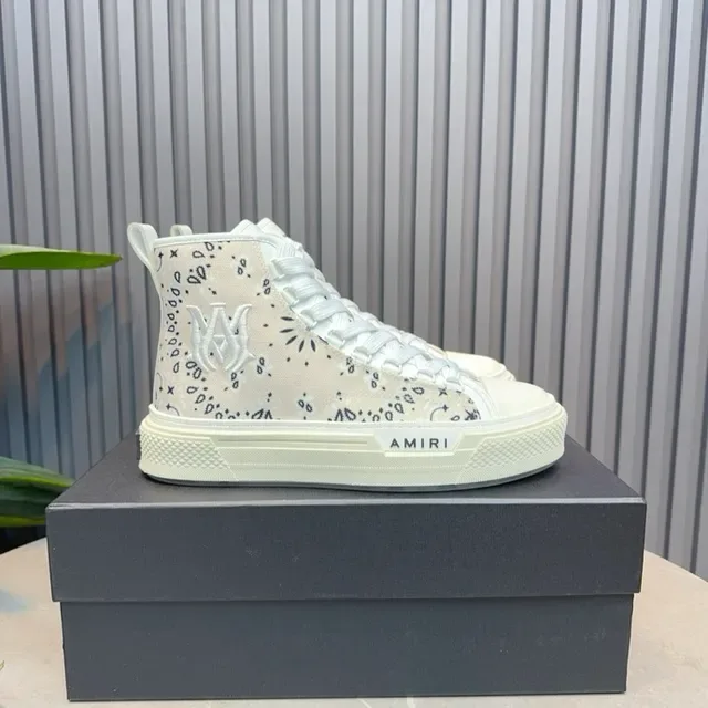 Amiri Skel Top High Off-White Bandana Print Lifestyle Sneakers 2