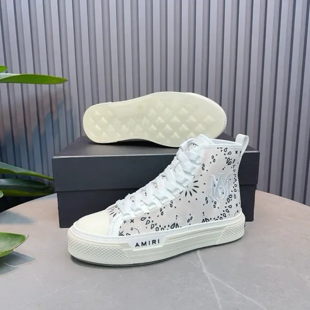 Amiri Skel Top High Off-White Bandana Print Lifestyle Sneakers 3