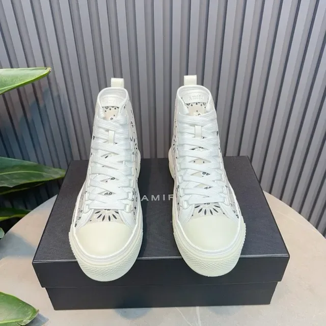 Amiri Skel Top High Off-White Bandana Print Lifestyle Sneakers 4