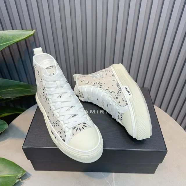 Amiri Skel Top High Off-White Bandana Print Lifestyle Sneakers 5