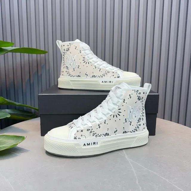 Amiri Skel Top High Off-White Bandana Print Lifestyle Sneakers 6