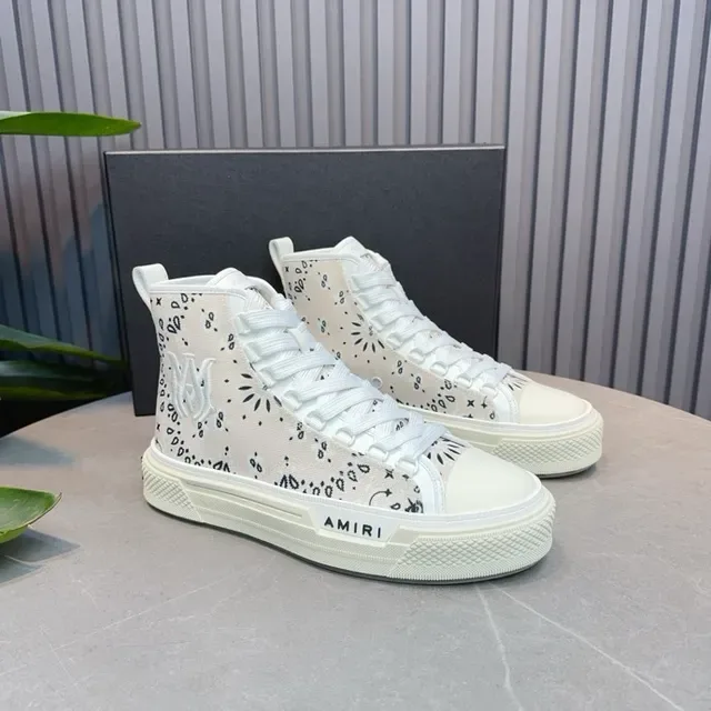 Amiri Skel Top High Off-White Bandana Print Lifestyle Sneakers 7