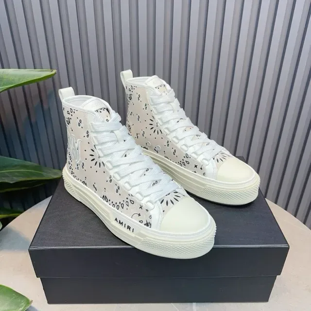 Amiri Skel Top High Off-White Bandana Print Lifestyle Sneakers 8