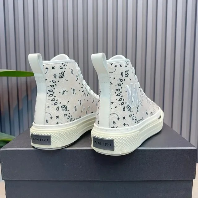 Amiri Skel Top High Off-White Bandana Print Lifestyle Sneakers 9