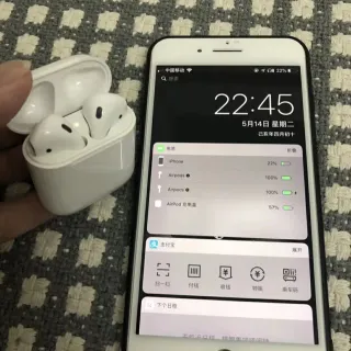 Apple AirPods White Compact Stem-Style Glossy Plastic TWS Earbuds