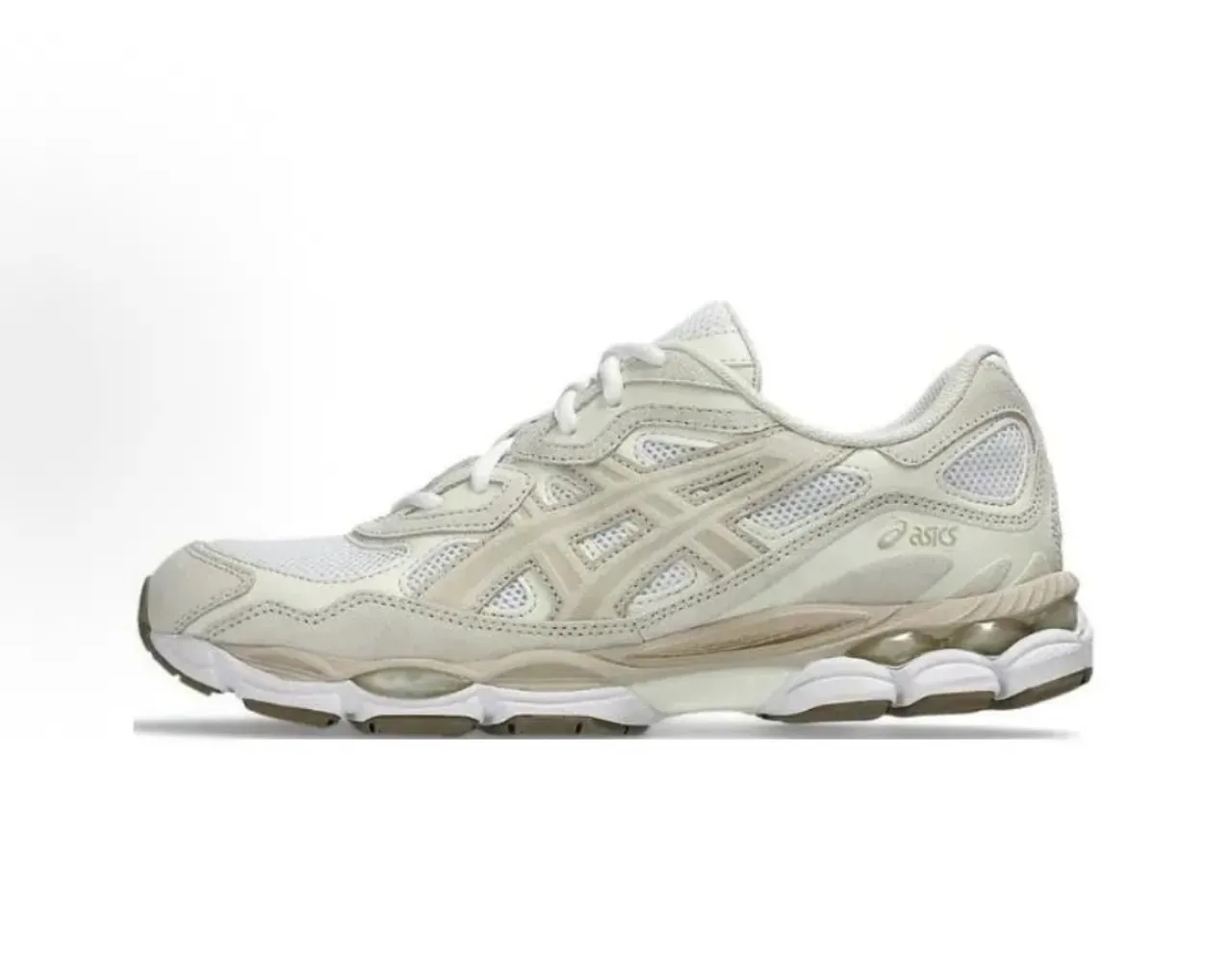 ASICS Blue White Layered Cage Overlay Mesh Ventilation Panels Lifestyle Sneakers 13