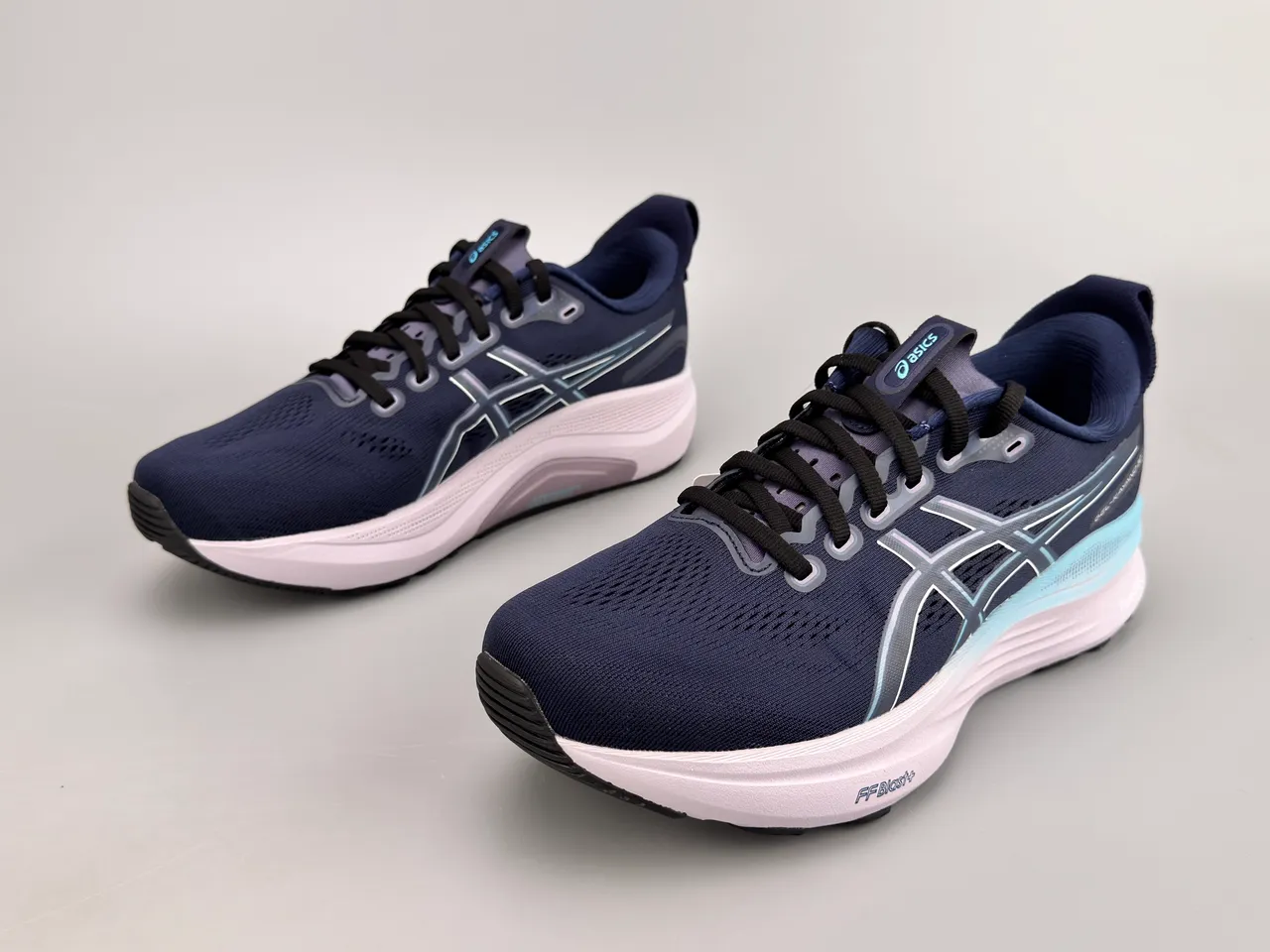 ASICS Gel-Kayano 32 Navy and Light Blue Running Shoes 9