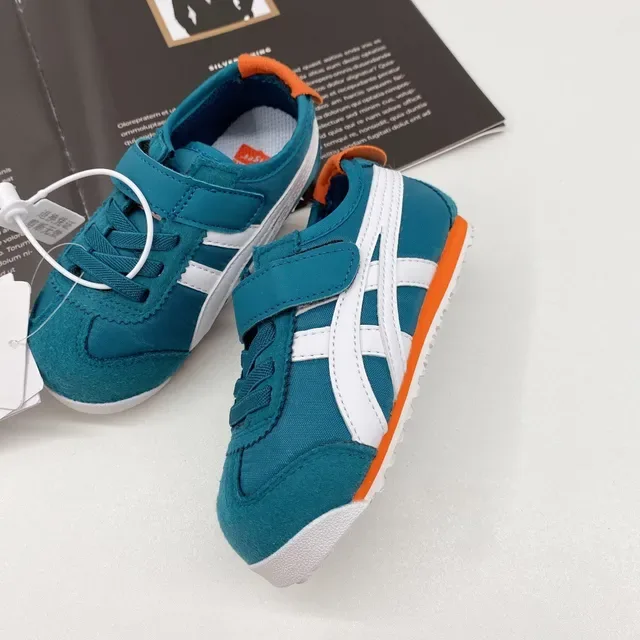 ASICS Tiger Corsair Teal White Orange chaussures lifestyle 5