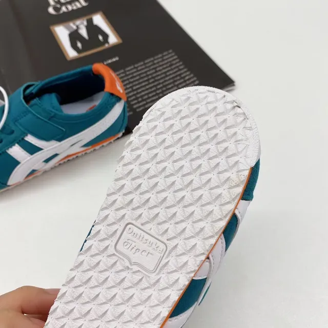 ASICS Tiger Corsair Teal White Orange chaussures lifestyle 9