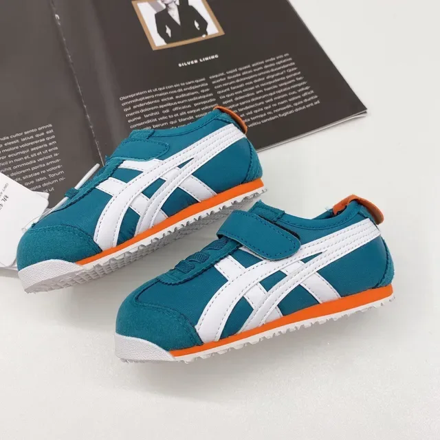 ASICS Tiger Corsair Teal White Orange chaussures lifestyle 23