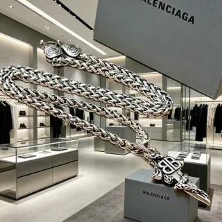 سلسلة بالنسياغا BB Chain Oversized فضي Curb-Link