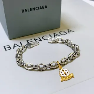 Balenciaga BB Charm سوار سلسلة ثنائي اللونين
