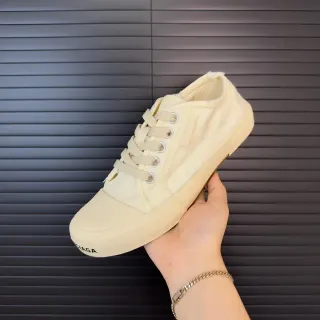 Balenciaga Lona Beige Superior Baja Silueta Estilo de Vida Sneakers