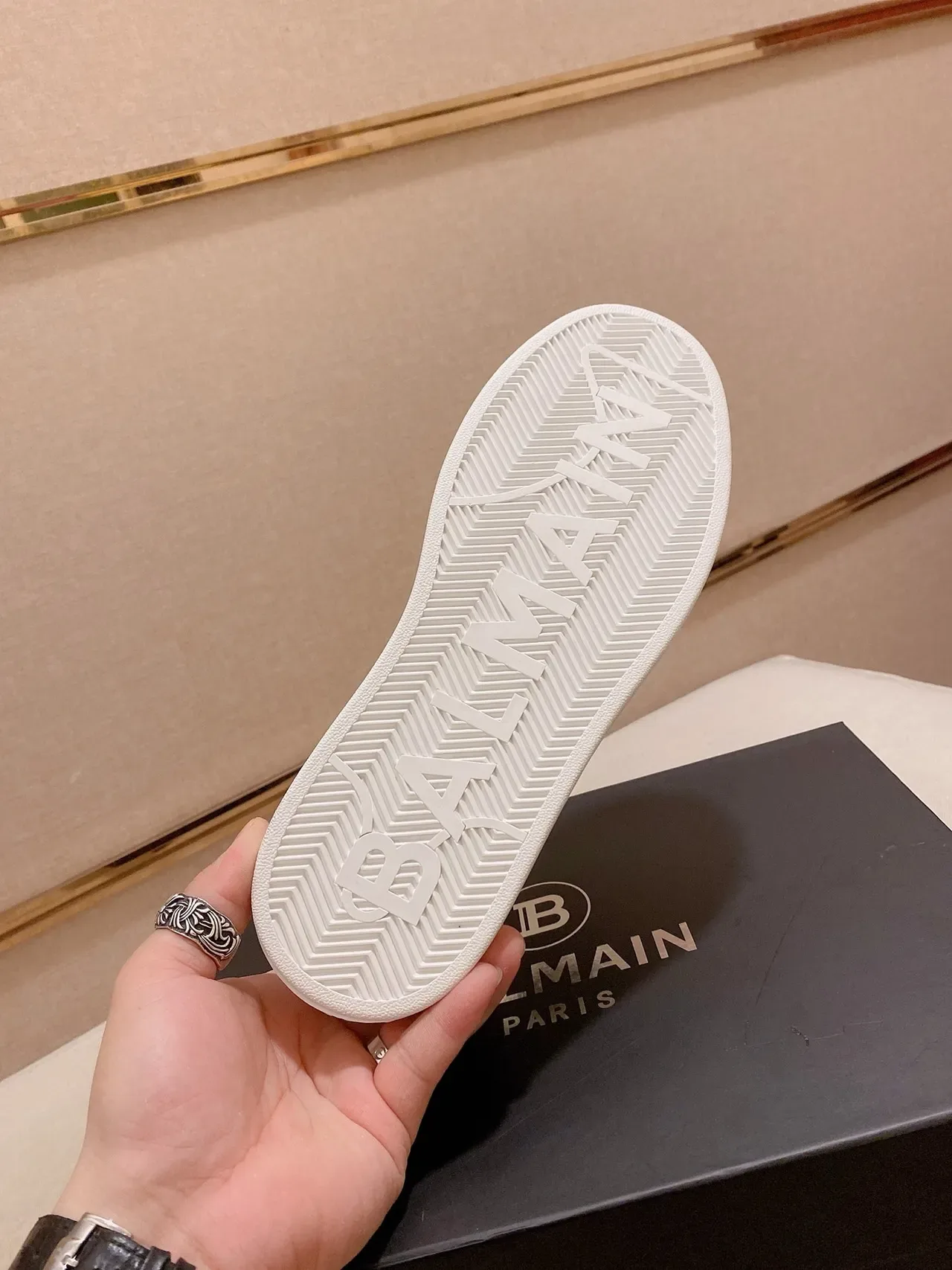 Balenciaga Beige White Monogrammed Suede Upper Chunky Platform Sole Lifestyle Sneakers 2