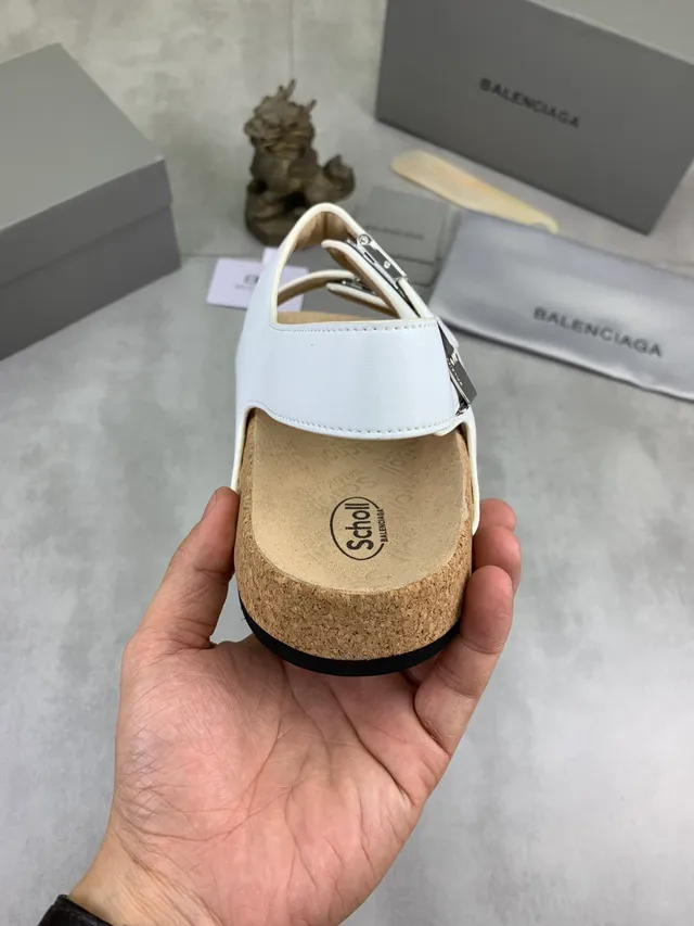 Balenciaga Defender Sandales Casual à triple bride blanches 3