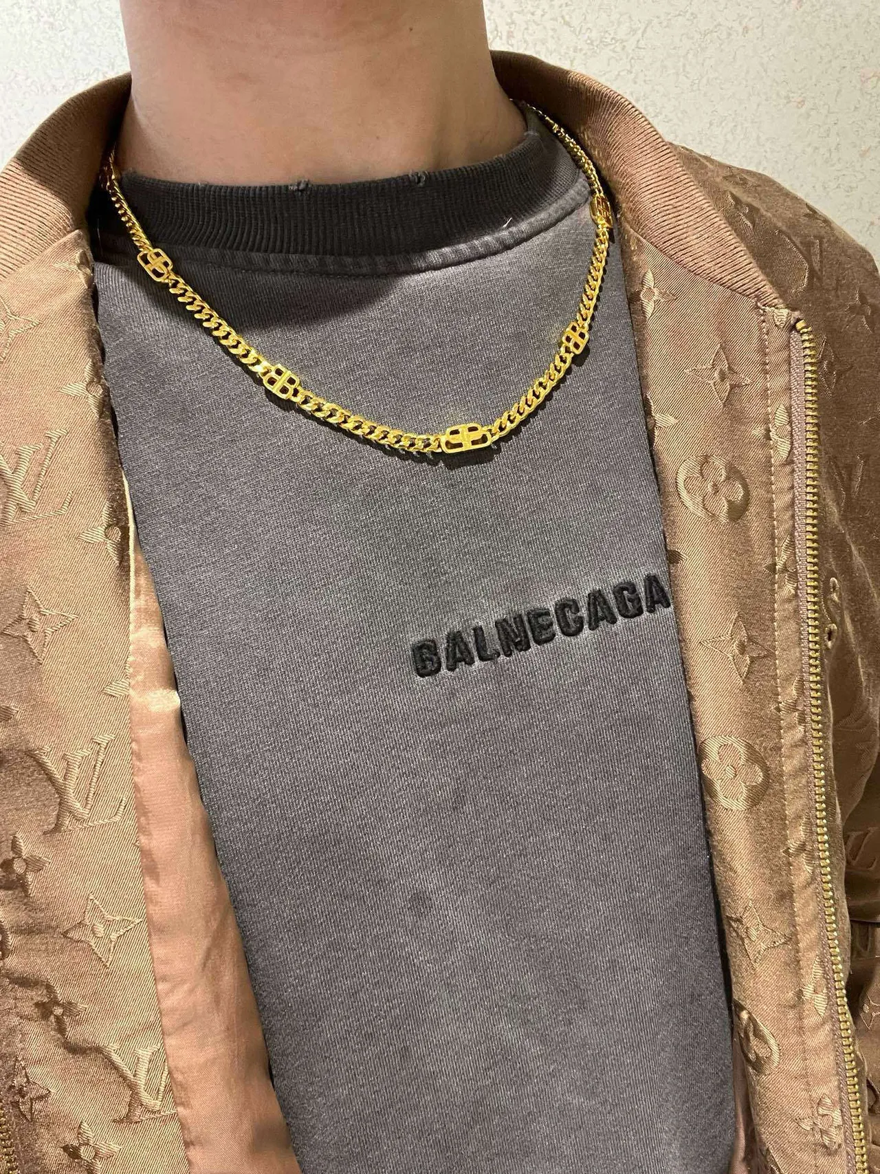Balenciaga Logo Chain Corrente de Ouro Grossa Motivo Curb Colar 4