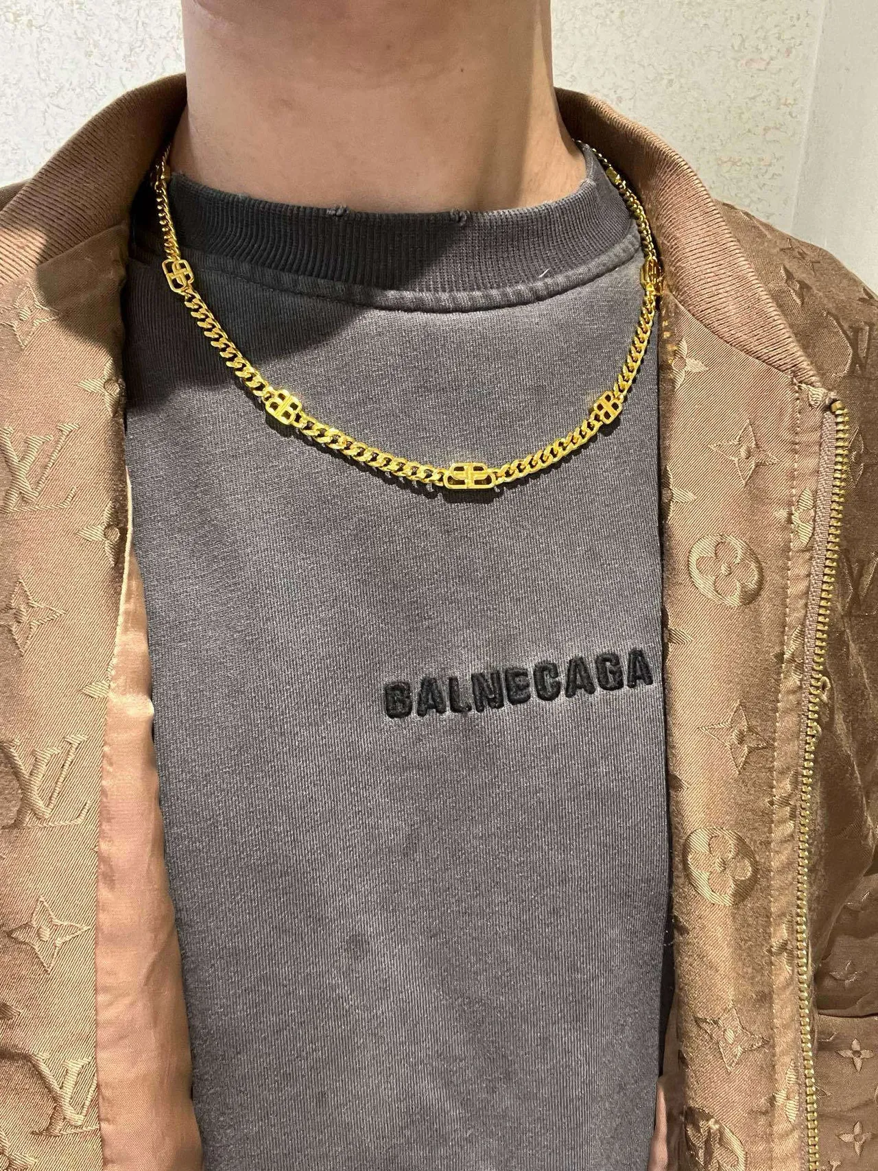 Balenciaga Logo Chain Corrente de Ouro Grossa Motivo Curb Colar 9