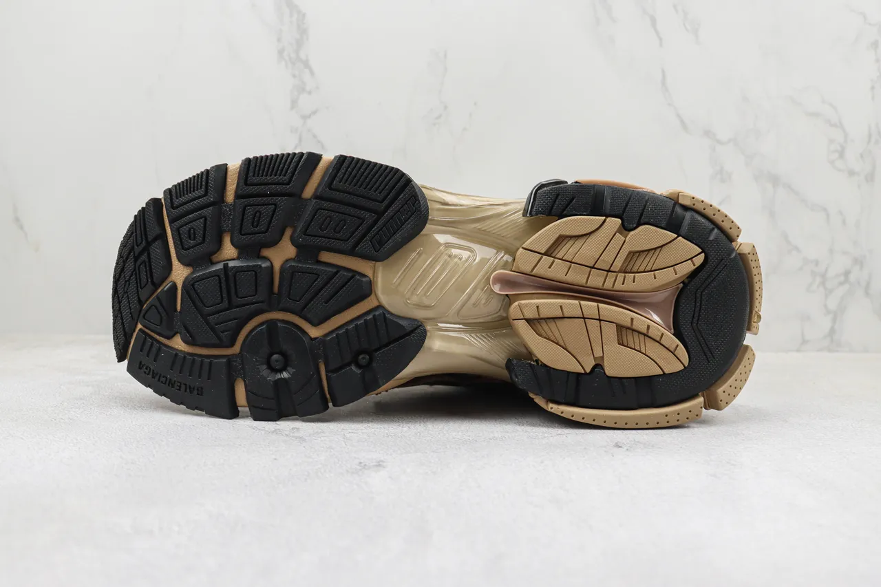 Balenciaga Runner Beige and Black Chunky Sneakers 8