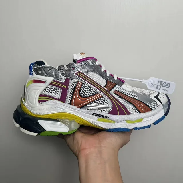 Balenciaga Runner Multicolor Layered Overlay Chunky Sneakers 1