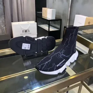 Balenciaga Speed Trainer أسود Lightning Bolt أحذية أسلوب حياة