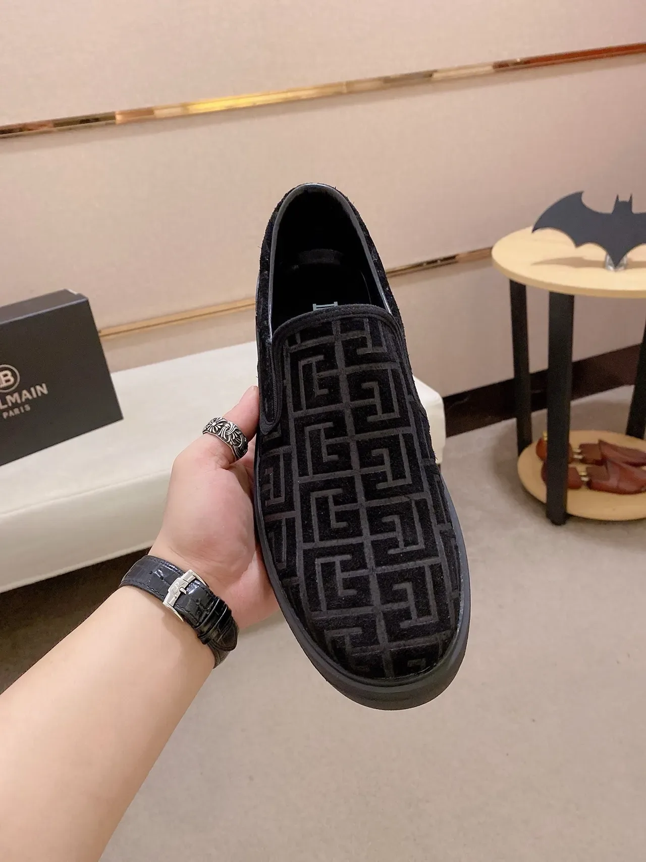 Balenciaga Speed Trainer Black Monogram Slip-On Lifestyle Sneakers 5