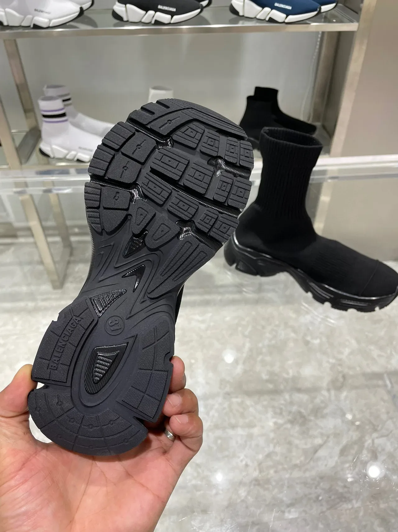 Balenciaga Speed Trainer chaussures lifestyle noires à empiècement chaussette 2