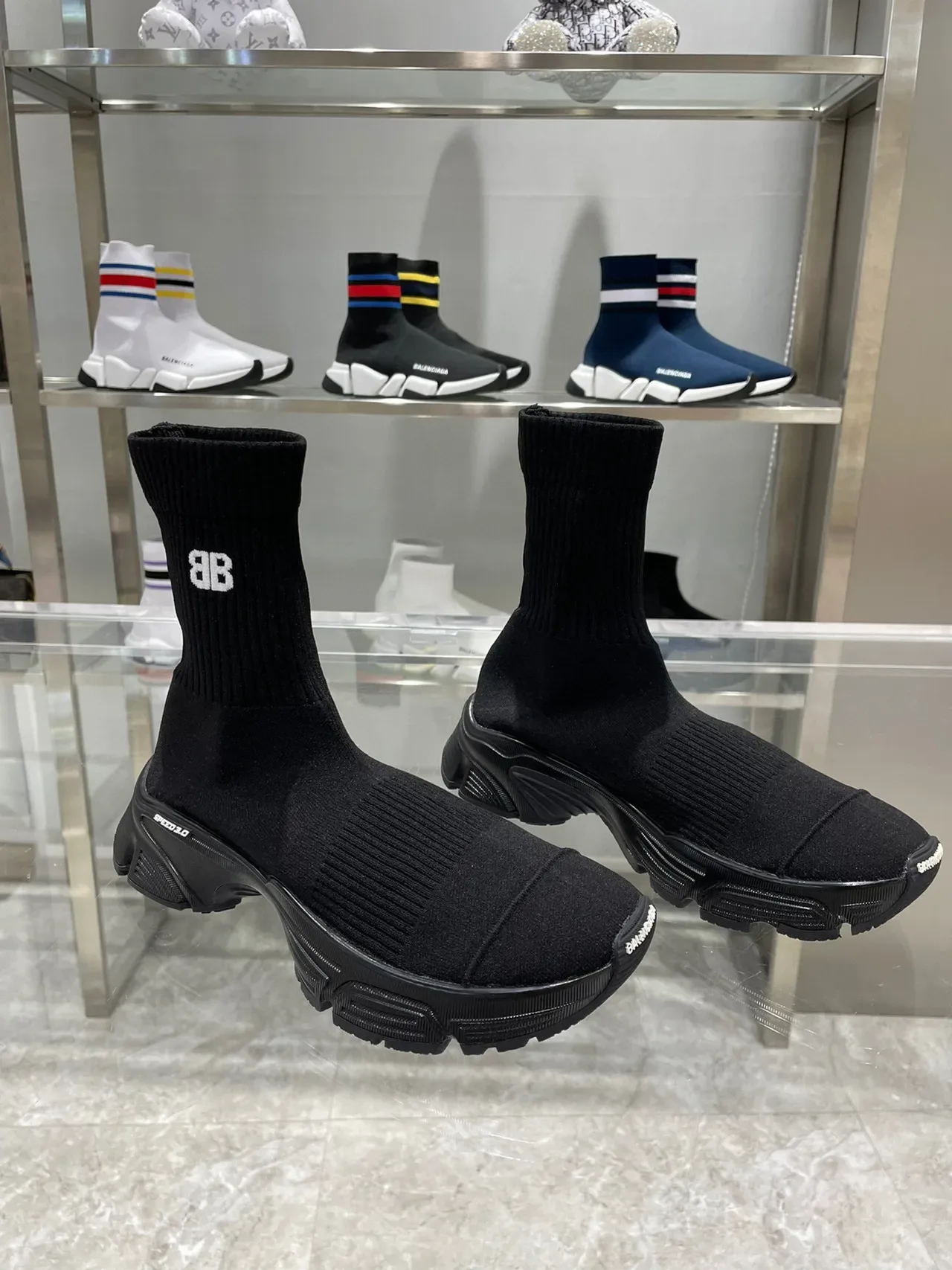 Balenciaga Speed Trainer chaussures lifestyle noires à empiècement chaussette 7