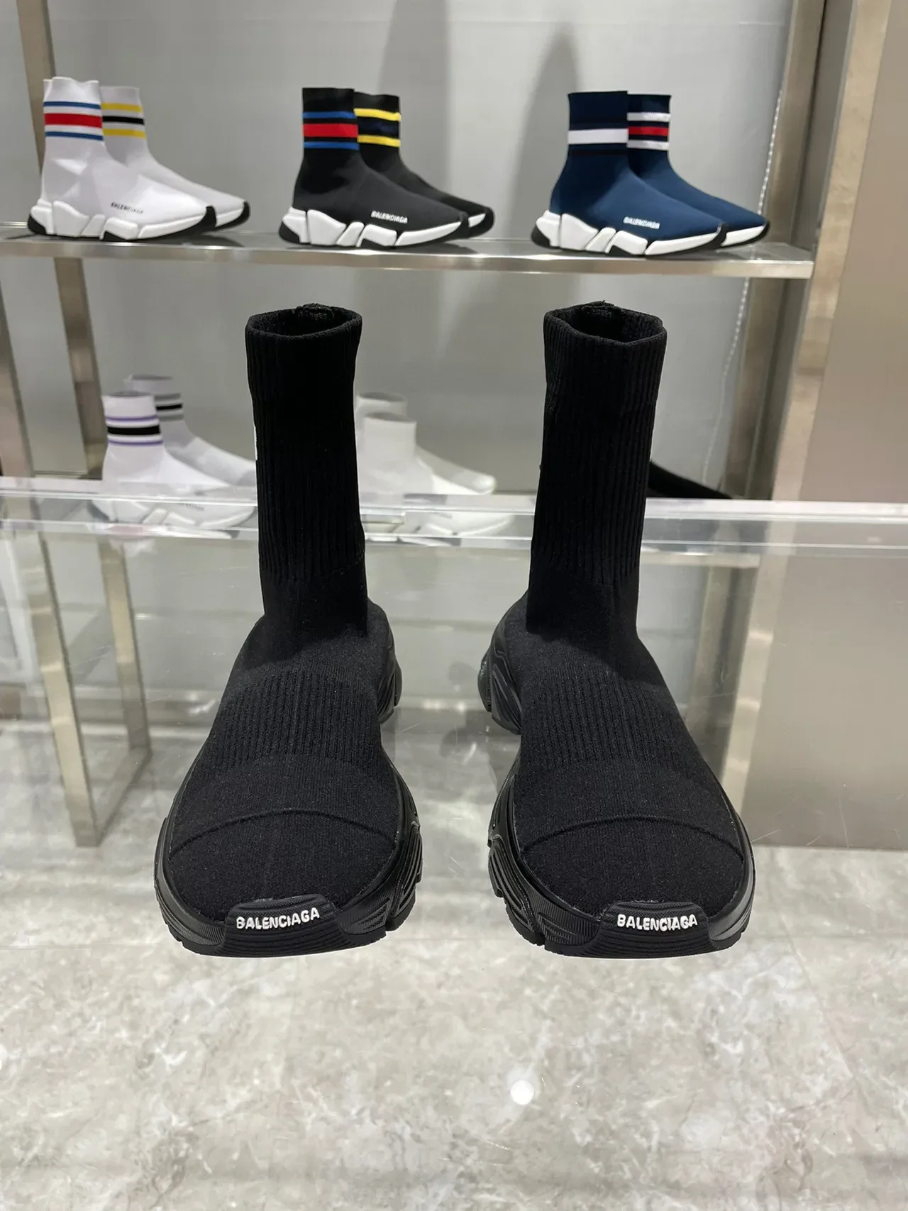 Balenciaga Speed Trainer chaussures lifestyle noires à empiècement chaussette 8