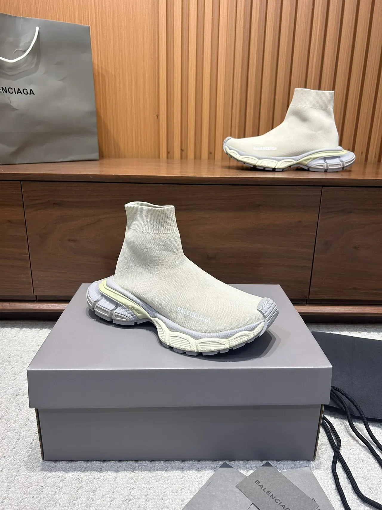 Balenciaga Speed Trainer Off-White Sock-Fit Lifestyle Sneakers 5