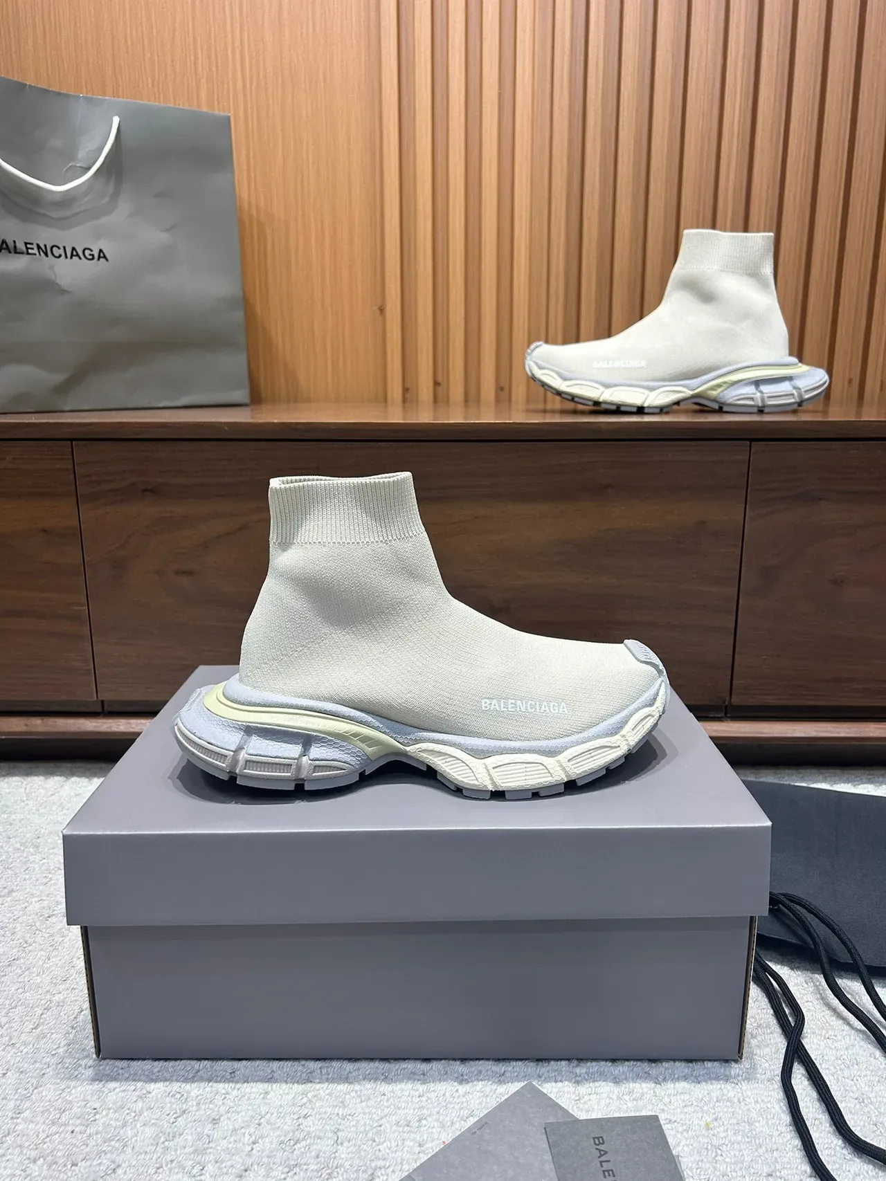 Balenciaga Speed Trainer Off-White Sock-Fit Lifestyle Sneakers 6