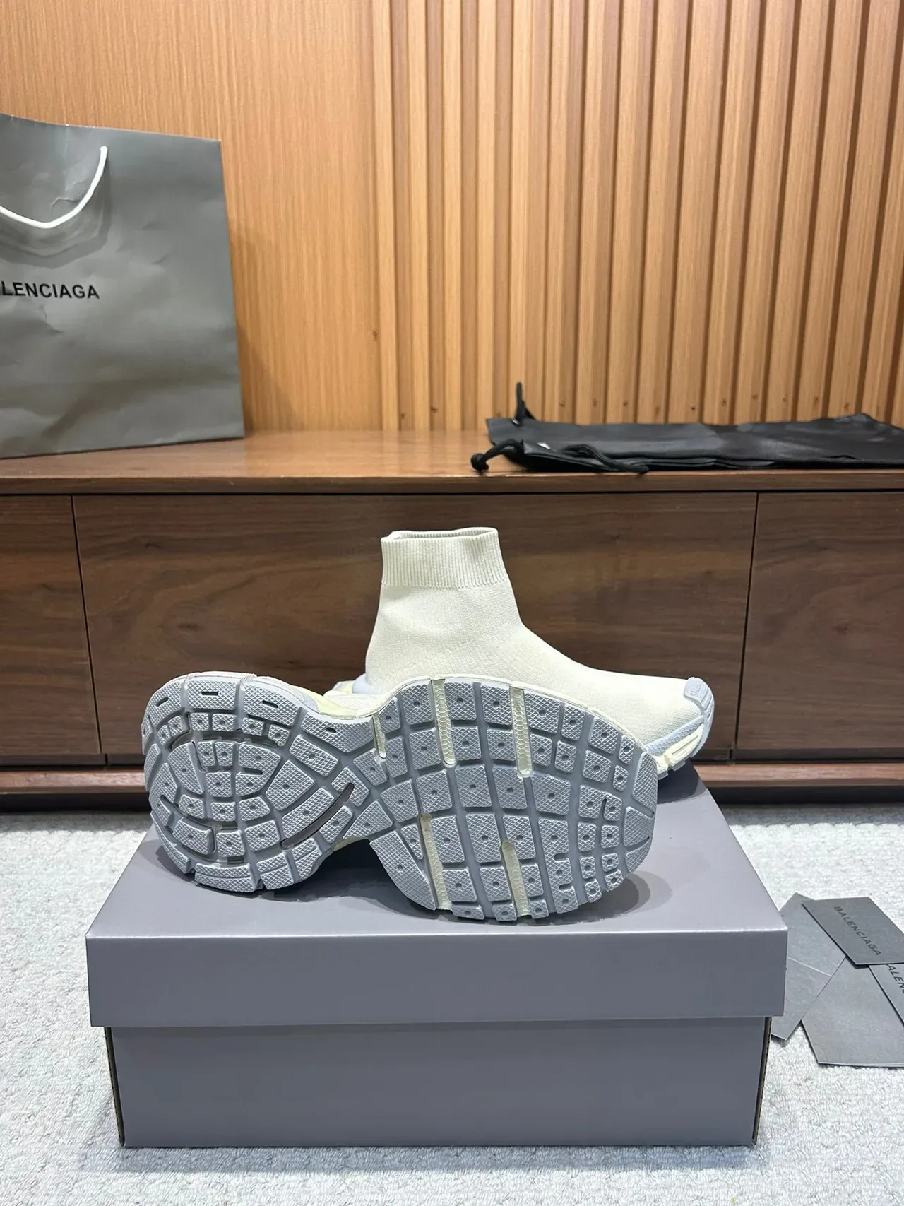 Balenciaga Speed Trainer Off-White Sock-Fit Lifestyle Sneakers 7
